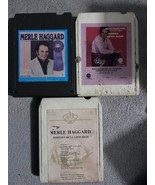 Lot Of 3 Merle Haggard 8 Track Tapes Untested - £9.38 GBP