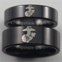 Free Shipping Hot Sales 6MM&amp;8MM Black Pipe Comfort Fit US Military Design Tungst - £58.43 GBP