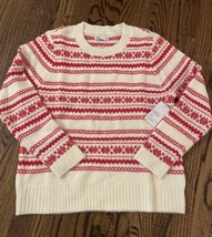 NEW Croft &amp; Barrow Women&#39;s Long Sleeve Fair Isle Sweater Size Large Peti... - $29.50