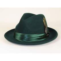 Men Bruno Capelo Hat Australian Wool Crushable Fedora Giovani Un116 Hunter Green image 4