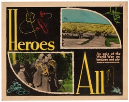 HEROES ALL (1920) WWI-Themed American Red Cross Documentary Lobby Card #5 - £117.33 GBP