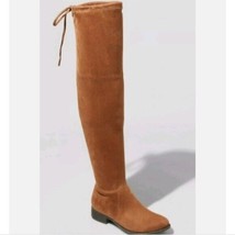 A New Day Cognac Brown Ultimate Comfort Faux Suede Over The Knee Boot Size 10 - £23.54 GBP