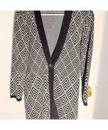 Black Rivet Geometric Knit Open Cardigan - Size M - €21,26 EUR Black Rivet Geometric Knit Open Cardigan - Size M - €21,26 EUR