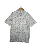 Rhoback Barstool Golf Polo Shirt Mens XL White Paw Print Performance Str... - $108.30 CAD