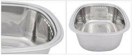 Characin Stainless Steel Dishpan Basin Dish Washing Bowl Tub (Rounded Rectangle) image 7