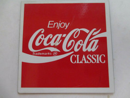 Coca-Cola Vinyl Refrigerator Magnet Red Square White Border Enjoy Coca-Cola - £2.13 GBP