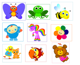 9 BabyFirsT Tv Peekaboo inspired Stickers,Party, Favors, Gifts,Labels,Birthday - £9.40 GBP