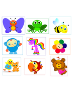 9 BabyFirsT Tv Peekaboo inspired Stickers,Party, Favors, Gifts,Labels,Bi... - £9.58 GBP