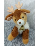 Prestige Baby Reindeer Brown Bow Bell Christmas 12&quot; Plush Stuffed Toy 19... - $29.95