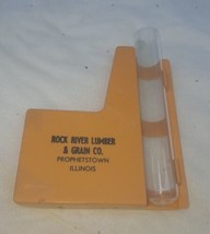 Rock River Lumber &amp; Grain Prophetstown Illinois  rain gauge Plastic - $28.04
