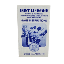 VINTAGE LOST LUGGAGE APOLLO ATARI 2600 VIDEO GAME REPLACEMENT INSTRUCTIO... - $8.55