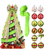 Knitgrip Christmas Tree Topper Bow Set 14 Pcs Lime Green 2.4 Inch - $363.88 MXN