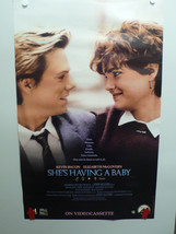 SHE&#39;S HAVING A BABY Kevin Bacon ELIZABETH MCGOVERN Home Video Poster 1988 - $13.23