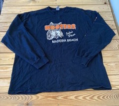 Gildan Men’s Long Sleeve Hooters Shirt size 2XL Black J10 - $15.74