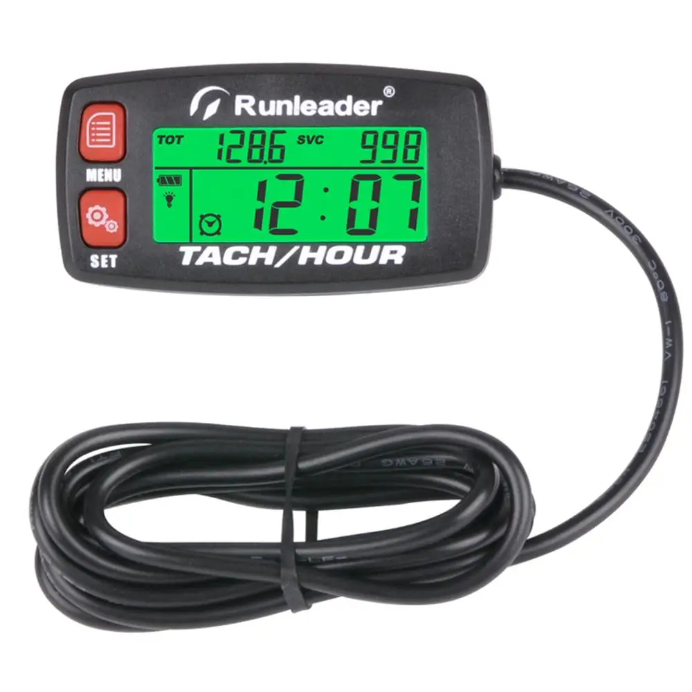 Inductive Tachometer Gauge Alert RPM Engine Hour Meter Backlit Resettable Tacho  - £496.23 GBP