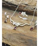 Garnet Natural Unheated and Untreated jewelry set from Pakistan - £145.57 GBP