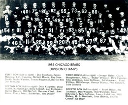 1956 CHICAGO BEARS 8X10 TEAM PHOTO FOOTBALL NFL PICTURE WESTERN CHAMPS - $4.94