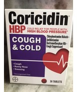 Coricidin HBP Cough &amp; Cold Cough Suppressant Antihistamine 16tabs - $221.21 MXN