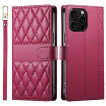 case for iPhone 13 (Color: HOT Pink) Magnetic Wallet Durable Leather Fli... - $51.74