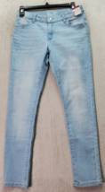 Wonder Nation Jeans Girls 10 Light Blue Denim Cotton Skinny Leg Adjustab... - $18.45
