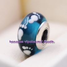 925 Sterling Silver Handmade Glass Lampwork Feet Murano Glass Charm Beads - £3.34 GBP