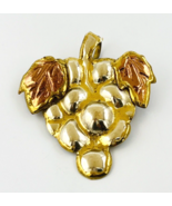 Made In Mexico Signed SJ Copper Brass Silver Grape Cluster Pendant Brooc... - $17.82