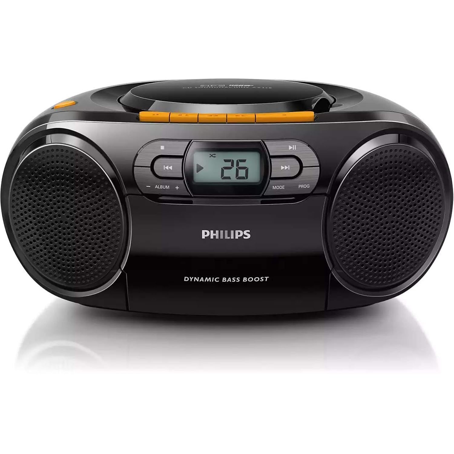 Philips Stereo CD Cassette Player, Portable Boombox, USB, FM, MP3, Tape, AZ328