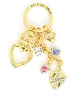 Juicy Couture Key Ring fob Purse Charm Shield Heart New - £35.50 GBP