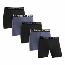 Puma Men&#39;s Microfiber Boxer Brief, 5-pack (Medium, Black / Grey / Blue) - £22.19 GBP