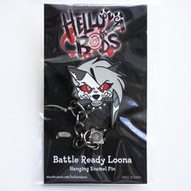 Helluva Boss Battle Ready Loona Hanging Enamel Pin Emblem Vivziepop Hazbin Hotel - £23.97 GBP