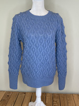 sweet Romeo NWOT women’s pullover Bubble Pom Pom sweater size M blue J6 - £9.66 GBP