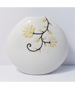 Small 5&quot; Bud Vase Embossed Yellow Floral Pattern - $28.14 CAD