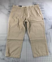 Polo Ralph Lauren Suffield Pants Mens 40x30 Tan Straight High Rise Cotton - $17.81