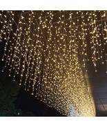 Led Icicle Falling Rain Curtain Fairy String Lights Outdoor Party Weddin... - £15.71 GBP