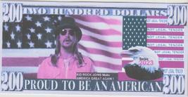 2023 Kid Rock and President Donald Trump Made in USA Hard Feel $200 Novelty Bill - £2.37 GBP