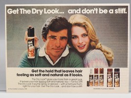 Vintage Magazine Ad Print Design Advertising Dry Look Hairspray - £21.45 GBP