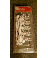 8 Ft Village Light Cord with 5 Lightswith on/off Switch White Cord - £15.62 GBP