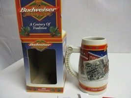 1999 Christmas Budweiser Beer Holiday Stein A Century of Tradition - £35.90 GBP