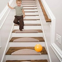 14 pcs Modern Carpet Stair Treads Set Indoor Safety Rug Non Slip Backing... - $1,097.80 MXN