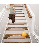 14 pcs Modern Carpet Stair Treads Set Indoor Safety Rug Non Slip Backing... - $1,097.80 MXN