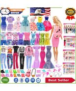 36-Piece Fashion Doll Collection: Dresses, Shoes &amp; Accessories for Playtime - $350.07 MXN