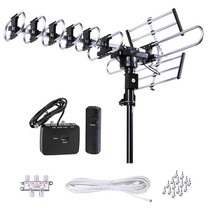Five Star Outdoor HD TV Antenna Strongest Up to 200 Miles Long Range wit... - £100.68 GBP