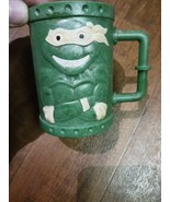 Teenage Mutant Ninja Turtles Cup Plastic Green Mug City Sewer TMNT 1991 - $9.89