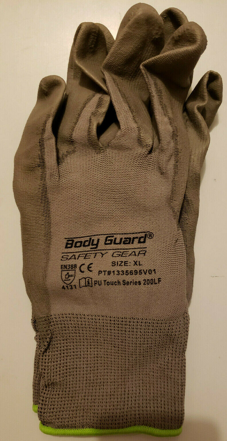 3 Pairs-Body Guard Work Gloves 200LF Series X-LARGE/XL - $10.00