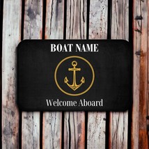 Custom Gift for Boat, Personalized Boat Mat, Nautical Boat Accessories 34&quot; x 21&quot; - £25.73 GBP+