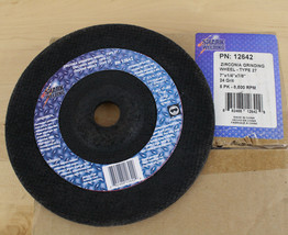 Shark Welding Zirconia Grinding Wheel 5-Pack 24 Grit 7&quot;x1/4&quot;x7/8&quot; 12642 Type 27 - £37.01 GBP