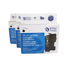 Lot of 3 Elite Image Black Ink Jet Cartridge Replacement for Epson T043120 - £11.38 GBP