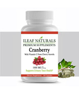 iLeafNaturals Cranberry W Vit C From Cherry Acerola -1200MG-60 Veggie Ca... - £14.74 GBP