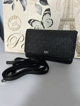Michael Kors Black Leather Crossbody Phone Wallet - $60.53