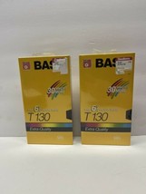 2 BASF Extra Quality T-130 VHS Video Tape 6-1/2 hours (I) SEALED! - £7.78 GBP